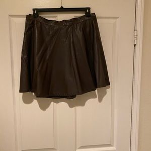 Faux leather skirt